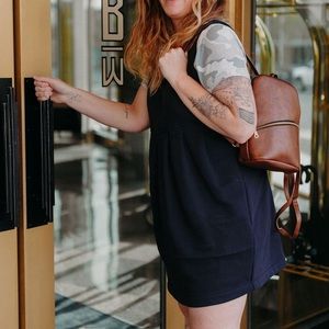 Navy Revised Jumper Dress by BYTAVI